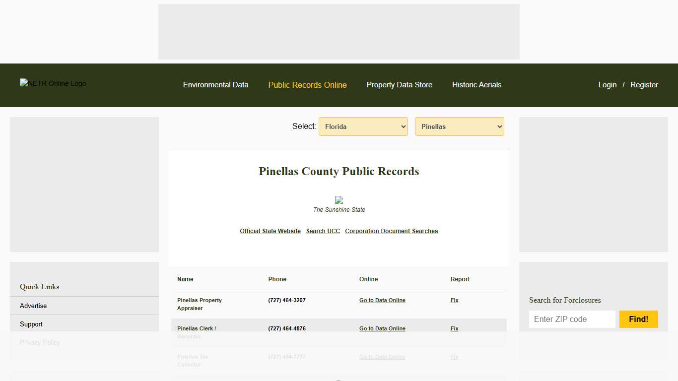 NETR Online • Pinellas • Pinellas Public Records, Search Pinellas Records, Pinellas Property Tax, Florida Property Search, Florida Assessor